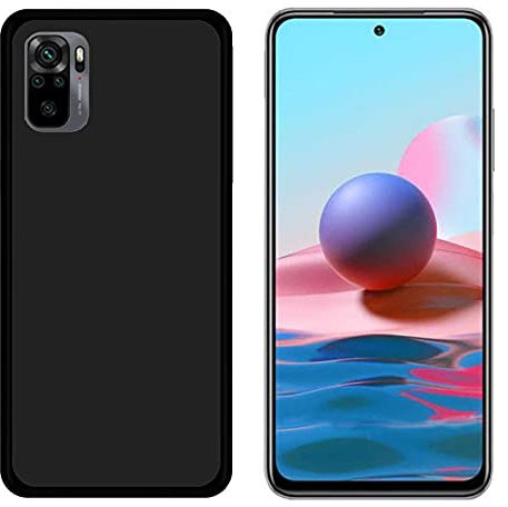 Todobarato24h Funda Xiaomi Redmi Note 10S (6.43) Negra TPU Lisa Silicona Gel