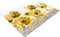 Glass Chopping Board 50 x 40 | Kitchen Worktop Protector | Multifunctional Cutting Board | Work Top Savers | Kitchen Accessories | Extra Large | Yellow White Flowers