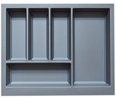 Basalt Grey Non Slip Cutlery Tray for 600mm Blum Legrabox Drawer | 422mm L x 522mm W | Storage | Organisation