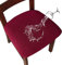 LANSHENG Stuhlbezug Sitzfläche Waschbarer Stretch Wasserdicht Jacquard Bezug für Stühle Esszimmerstuhl Sitzbezug Stuhlsitzbezüge 4er Set Weinrot Stuhl Sitzbezug für Zuhause,Küche