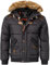 Geographical Norway Herren Winterjacke Belphegore Darkgrey -M - mit UD Beanie