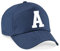 4sold Lässige 100% Baumwolle Atmungsaktiv Alphabet A-Z Marineblau Caps Weiß Brief Hut Hüte Unisex Jungen Mädchen Cap Baseball Kinder Mütze Kappe Buchstabe (A)