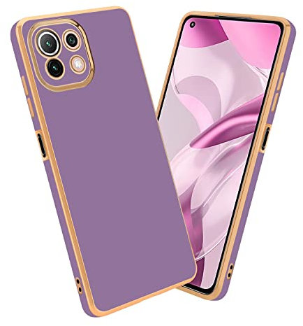 Cadorabo Hülle kompatibel mit Xiaomi Mi 11 LITE (4G 5G) 11 LITE NE Schutzhülle TPU Silikon Case Liquid Design mit Kameraschutz Slim Case Hülle für Xiaomi Mi 11 LITE (4G 5G) 11 LITE NE in Lila