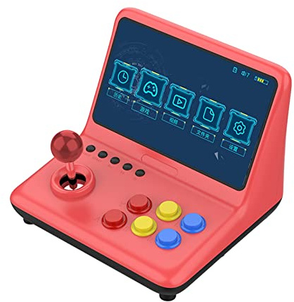 Regalo Retro Game Arcade Rocker A12 9 Pulgadas Arcade Joystick Consola de Juegos Stick Gaming Video Player admite Salida de Alta definición Videojuegos (Color : 64GB 5000games, Size : 1)
