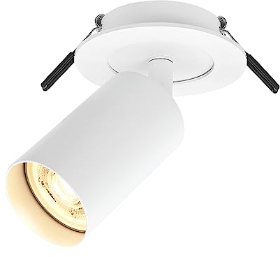 BOYIR LED Deckenstrahler 1 flammig Weiß Drehbar und Schwenkbar Deckenlampe GU10 Deckenspot Spot Lampe für Wohnzimmer, Schlafzimmer, Gänge, Ohne Leuchtmittel