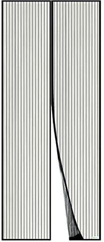 Apalus Zanzariera con Magneti per Porte, 110x210CM - Rete Fine, Tenda Totalmente Magnetica, Si Chiude da Sola - Non Accorciabile (Nero)