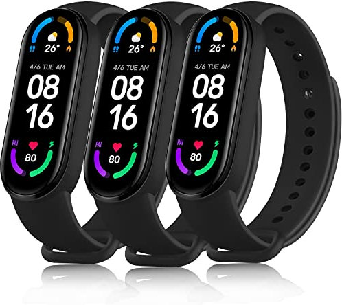 Meliya Bracelet de rechange en silicone pour montre connectée Xiaomi Mi Band 5/Mi Band 6