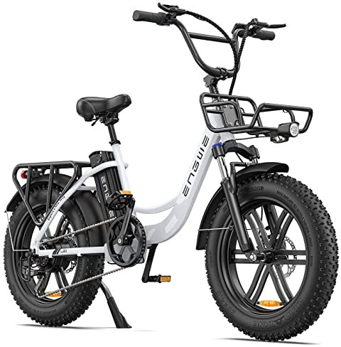 ENGWE Electric Bike for Adults, 20 Fat Tire Step-Through E-Bike for Women - 48V 13A Battery - 7-Speed - Dual Shock Absorber - Ideal for Commuting & Off-Road Excursions