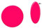 Soul-Cats große Statement Ohrstecker rund Vintage Retro Scheibe Kreis Ø 55 mm, in der Farbe: pink