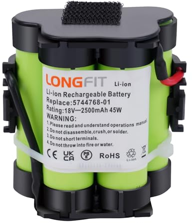Batterie de Rechange 18V 2,5Ah Compatible avec la Tondeuse Robotique Gardena R38Li, R40Li, R45Li, R50Li, R70Li, R80Li, Husqvarna Automower 105 305 308 308X, Flymo 1200R, McCulloch Rob R600 R800