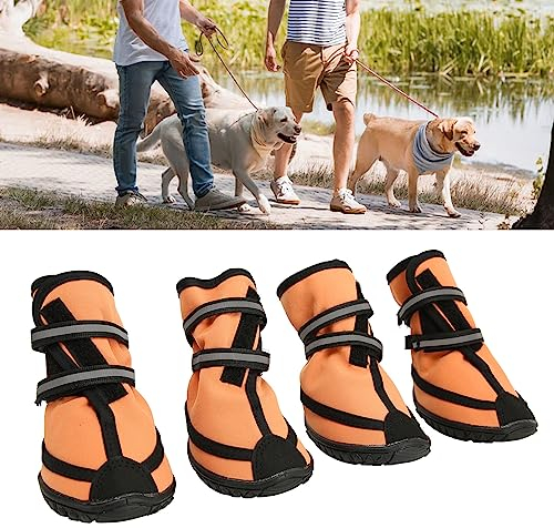 Hundeschuhe, Pfotenschutz, Atmungsaktive Hundestiefel für Sommerlich Heiße Gehwege, Bequeme, rutschfeste Hundestiefel, Pfotenschutz mit Atmungsaktiver Gummisohle für Kleine, Mittelgroße und(XXL)