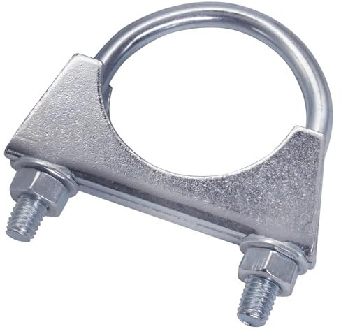 SKIR'CO (1 pièce) Collier de serrage pour tuyaux de 50 mm de diamètre, collier de serrage en U, support de tuyau plaqué zinc