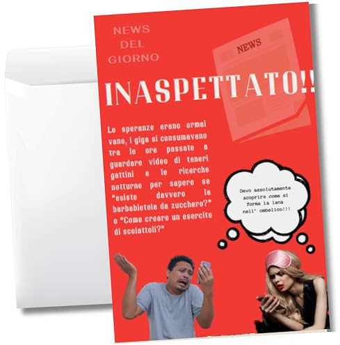 Biglietto Gadget Giornale Auguri Laurea Amico/Amica - Quiz Giochi Scherzi Divertenti Per Idea Regalo festa - Aléxein