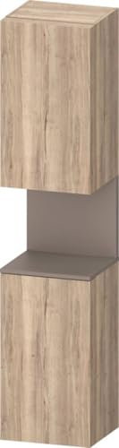 Duravit Qatego Hochschrank, Türanschlag Links, 400x360x1760mm, Nische Basalt Matt, QA1346L43550000, Farbe: Eiche Marmoriert