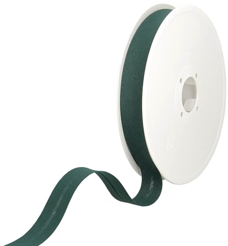 Les Petits Rubans Schrägband – 30 mm breit, gefaltet 15 mm, 25 m Rolle, 50% Baumwolle, 50% Polyester, Bordüre zum Nähen, Banner, Polster, Möbel, Paspeln, Kleidung, Decken