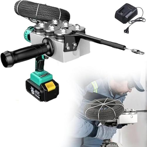 Cinta Pasacables, Extractor De Cables para Tendido De Electricista, MáQuina AutomáTica para Encordar Cables EléCtricos, MáQuina para Roscar Cables De Pared。,1battery