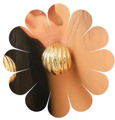 Goldene Runde Ohrstecker Ohrring Boho Gold Metall Filigran Tropfen Ohrringe baumeln Hoop Ohrringe für Frauen und Mädchen (Gstud)
