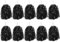 ibasenice Cheerleader Pompons Schwarz 10 StüCke Handpompons FüR Sportveranstaltungen Tanzpartys Und Schulspiele Robuste Und Stylische Cheer-Pompons Mit Griff