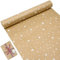 Weihnachts-Geschenkpapierrolle aus Kraftpapier, 43 cm x 15 m, Geschenkpapierrolle mit Aufdruck mit weißen Sternen für Weihnachts-, Geburtstags-, Hochzeits- und Halloween-Party-Geschenkpapier