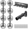 Kipika Gym Organizer Set - Wall Mounted 4 Pegs Weight Plate Storage Rack (2 Pack), Barbell Storage Rack with T-Bar Row Landmine Platform Attachment - Durable Steel Construction, Easy Installation
