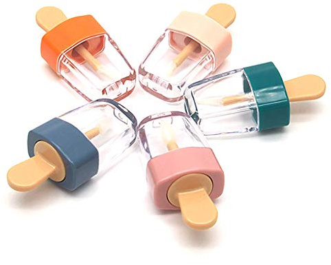 jojobasec 6 ml Eiscreme-Form, transparenter Lipgloss-Tube, leerer Lippenbalsam-Behälter, Wit