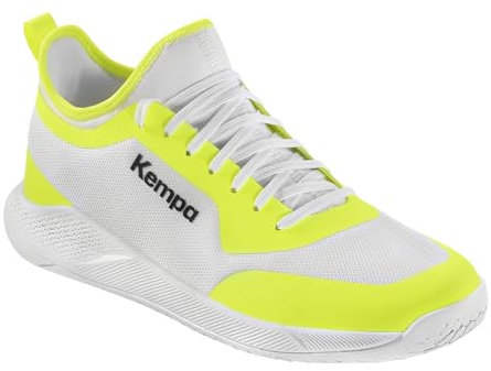 Kempa Unisex Kinder Kourtfly Jr Sport-Schuhe, Weiß Fluo Gelb, 35 EU
