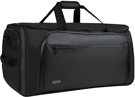 AUMTISC Anzugtasche Kleidersack Reisetasche Herren 50L,Wasserdichter Reisetasche Handgepäck Faltbar mit Schuhfach Nassfach,Garment Duffel travel Bag Herren Damen