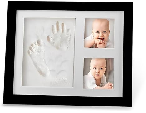 DBAILY Set di impronte di zampe per cani e gatti, impronte per bambini, cornice in legno, stampa in gesso 3D, regalo perfetto per i proprietari di cani