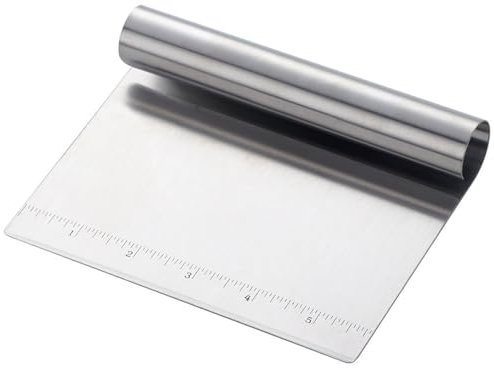 Gemüseschaufel, Teigschaber Edelstahl, 15X11cm Küchenschaber mit Rundem Griff, Teigspachtel für die Küche, Küchenspachtel für Brot, Backen usw.