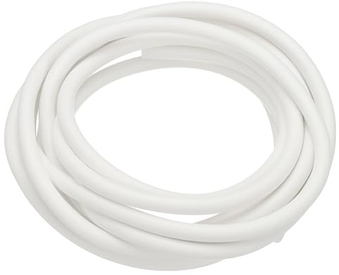 PATIKIL Silikon-Schaum-Dichtungsstreifen, 3 M(9,8FT) 6,5mm(0,26) Rund Hochdichte Feste Schwammgummi-Wetterdichtungsschnur zur Abdichtung von Spaltenblockierisolierung, Weiß
