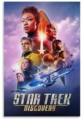 NLiangJi Retro-Filmposter Star Trek Discovery, Leinwanddruck, Innendekoration, Poster, 40 x 60 cm, ungerahmter Stil