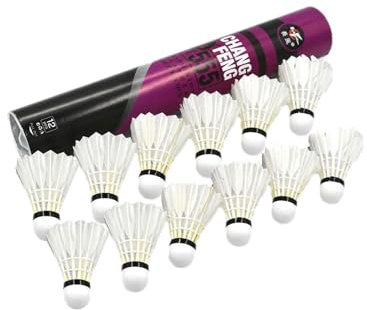 Badminton Feather - Gut ausbalanciertes Lenkrad, Feste Feder | Set nachhaltiger Schwungräder für das Badminton -Training, ideale Externe Accessoires für Anfänger und erfahrene Spieler