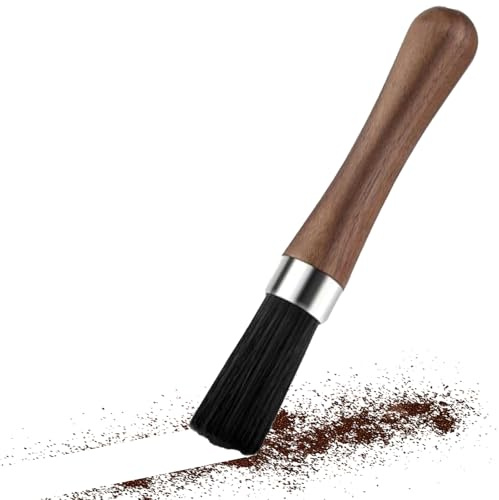Cumnvulnt Barista Pinsel, Reinigungsbürste mit Holzgriff, Kaffeepinsel für Kaffeemühle oder Siebträger, Robust und Langlebig Reinigungspinsel für Barista