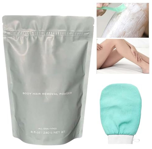 Polvo Depilatorio,Polvo Rasurador - Suavidad Duradera Producto para Afeitar Piel Sensible Labio Pecho Axilas Zona Íntima Facial