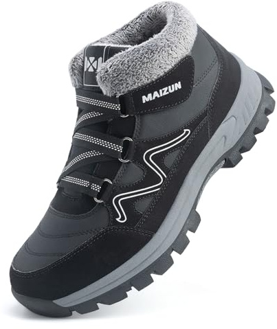 Moudn Uomo Stivali Da Neve Invernali Stivaletti Scarpe Caldi Foderati Pelliccia Scarpe Per Inverno Antiscivolo Outdoor Trekking