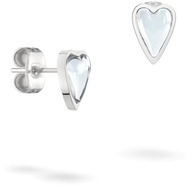 LIEBESKIND BERLIN Damen Schmuck mit Herz - Funkelnde Kette, Armband und Ohrringe mit Glasherz aus Edelstahl in Silber, Gold & Roségold - zeitlos, modern und alltagstauglich - Geschenkidee