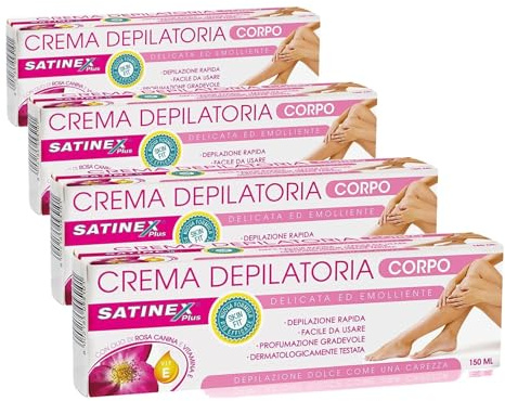 Satinex Crema Depilatoria Corpo 150 ml (Confezione da 4)