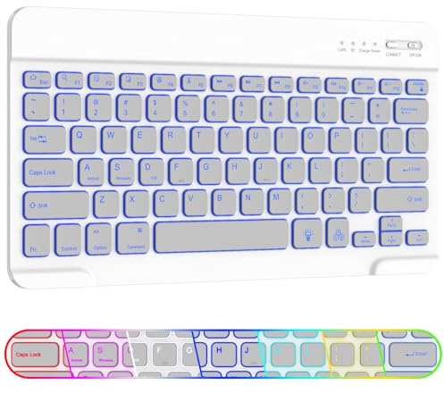 AMZBOSS 130g portable Bluetooth Keyboard for iOS, Android and Windows | wireless keyboard stable Bluetooth connection,20 days battery, bluetooth keyboard for ipad,office&study,London Haze