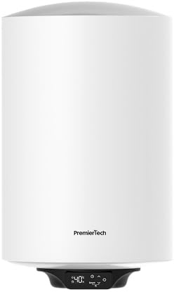 PremierTech Scaldabagno Elettrico 80L Verticale Bianco 1500W Touch SB80VD | Classe Energetica B, boiler elettrico ad accumulo da parete, display digitale, impostazioni Touch, scaldacqua per bagno casa