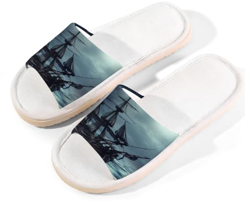 Mexpekil Pantoufles Octopus Ocean pour homme et femme - Bout ouvert - En lin, multicolore, 39/40 EU