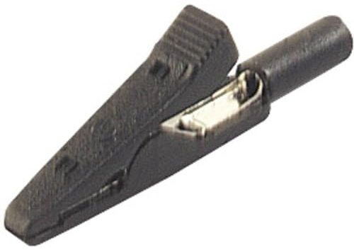SKS Hirschmann MA 1 S Krokodilklemme Steckanschluss 2mm CAT I Schwarz, 3 Stück