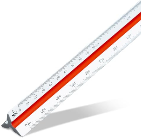 Aristo AR1314/6 Dreikantmaßstab Maschinenbau (Kunststoff, 30 cm) weiß