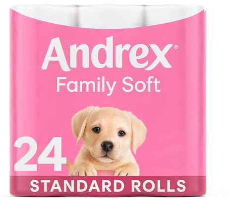 Andrex Puppies On A Roll Toilet Tissue 24 Rolls Soft Strong
