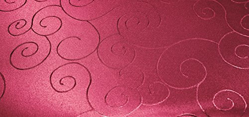 Unbekannt Tischdecke oval 130x220 cm Struktur damast Tafeltuch Circle bügelfrei fleckenabweisend #1230 (Beere)