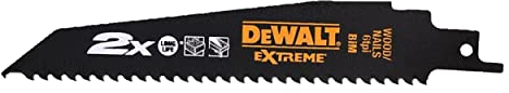 Dewalt EXTREME Bi-Metall Säbelsägeblätter DT2314L (305 mm Gesamtlänge, 4,2 mm Zahnteilung, spezielle Zahngeometrie, für schnelle, grobe Schnitte in Hart- & Weichholz mit Nägeln) 5 Stück