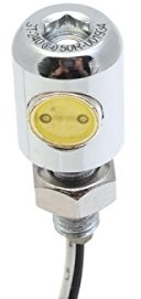 Dock66 Kennzeichenbeleuchtung Mini LED Schraube Chrom, ECE