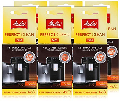 Melitta Perfect Clean Lot de 6 tablettes de nettoyage pour machines à expresso 4 x 1,8 g