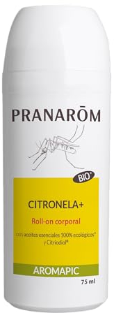 PRANAROM - Aromapic - Roll-On Citronela+ Natural y Bio - Prevención de Picaduras Natural - Ingredientes Reconocidos con Poder Antiinsectos - Aplicación Facil - 75ml