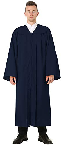 GraduatePro Toge Diplome Universitaire Graduation Gown Robe Adulte Tenue Costume Secondaire Maître Femme Homme Ecole Bleu Marine