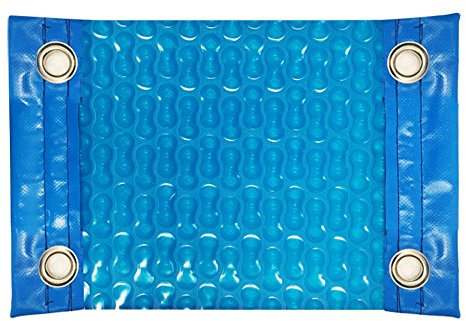 International, coperta termica per piscina (rivestimento termico, copertura isotermica per piscina) da 400 micron, con rinforzo sui lati più stretti + occhielli in acciaio inox, 9 x 4 m.